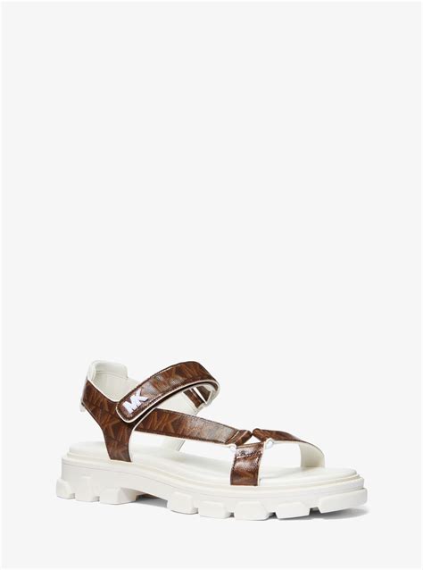 michael kors ridley sandal|Ridley Logo Sandal .